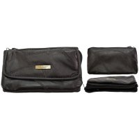 4684 BLACK LEATHER PATCHWORK PURSE