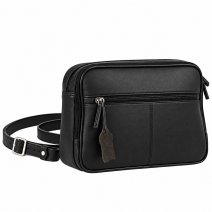 6525 Black Italian Leather Bag (New)