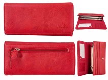 JBPS13 RED WALLET RFID LADIES PURSE