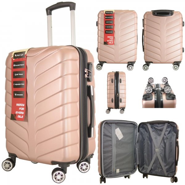 T-HC-CABIN-2025 ROSE GOLD TRAVEL TROLLEY