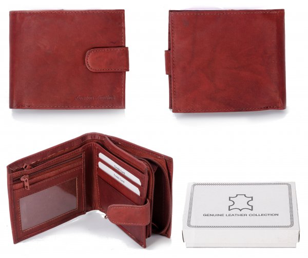 1180 RFID ORANGE LONDON LEATHER WALLET W/ COIN SECTION