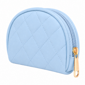 5720 Sky Blue Lorenz Smooth Grain PU Zip Round Purse
