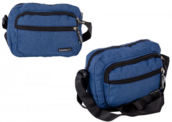 JBMB05 BLUE CROSSBAG W/ 3 ZIPS