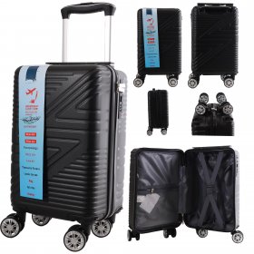 T-HC-US-1624 BLACK RYAN AIR CABIN-SIZED TRAVEL TROLLEY SUITCASE