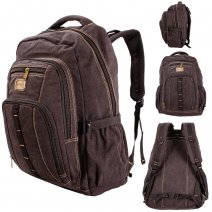 EA-CA53227 BLACK CANVAS BACKPACK