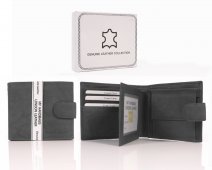 022 RFID BLACK LONDON LEATHER WALLET