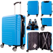T-HC-C-12 BLUE CABIN-SIZE TRAVEL TROLLEY SUITCASE