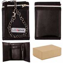 8001 BLACK BOX OF 12 NYLON SPORTS WITH CHAIN WALLET PURSE