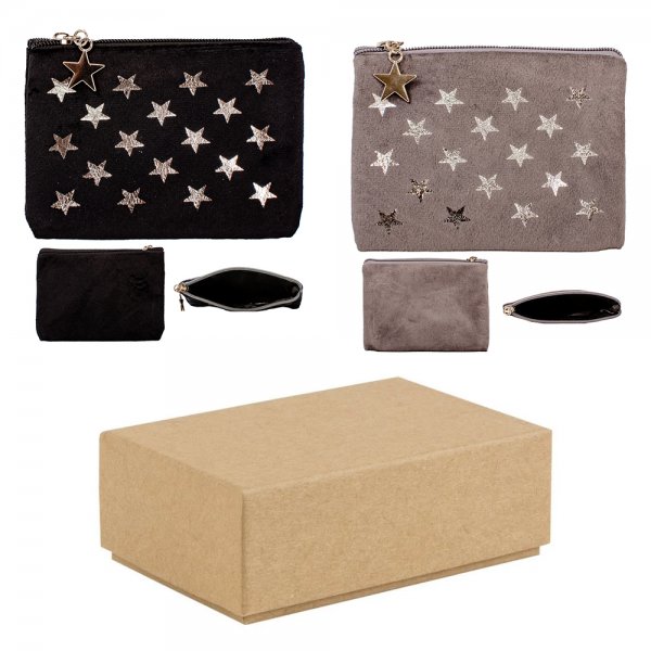 CP01 ASSORTED BOX OF 12 STAR PRINT MINI PURSE