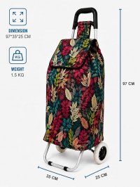B-ST-05 Leaf Red/Gold 2 Wheeler Trolley B-ST-05 Leaf Red/Gold 2 Wheeler Trolley