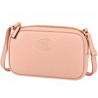 0595 Nude Pebble Leather Tripple Top Zip Rfid X-Body Bag (New) 0595 Nude Pebble Leather Tripple Top Zip Rfid X-Body Bag (New)