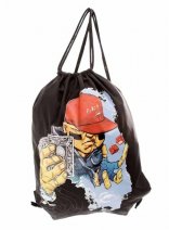 EA3060-BLK Gym Sack Drawstring Black Poker Villain Ecko