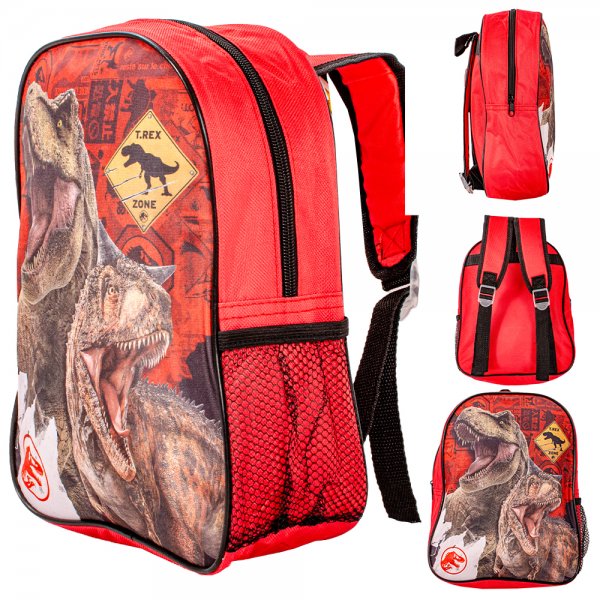 011-24953 RED JURASSIC WORLD PREMIUM STANDARD KIDS BACKPACK