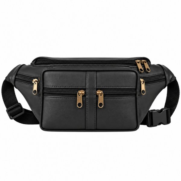 1295 Black Leather Soft Bumbag (New)