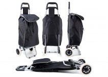 JBST06 BLACK 2 WHEEL SHOPPING TROLLEY