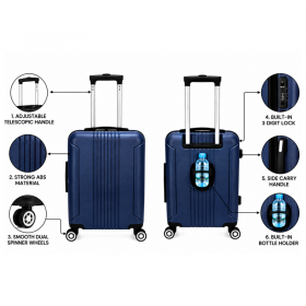 T-HC-US-1862 Navy EasyJet Cabin Travel Suitcase