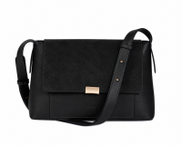 5833 Black Lorenz Mid-Sized Flapover Bag 5833 Black Lorenz Mid-Sized Flapover Bag