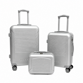 T-HC-716 SET OF 3 Silver Premium Hard Shell Suitcases