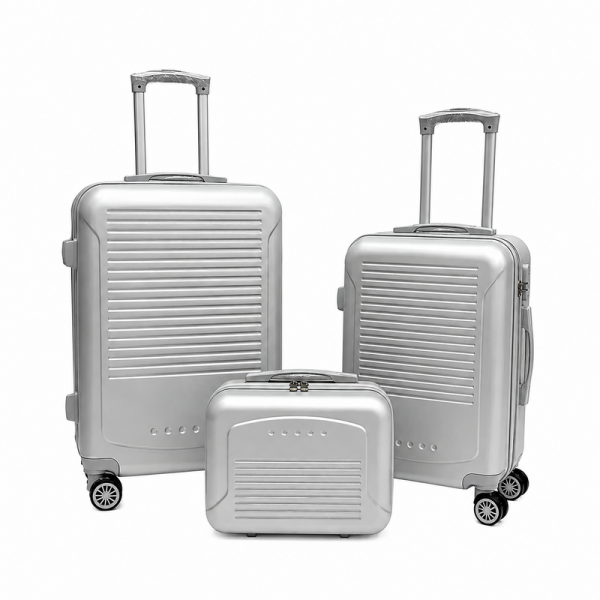 T-HC-716 SET OF 3 Silver Premium Hard Shell Suitcases