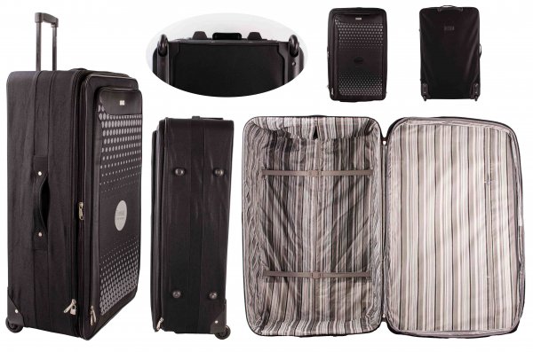 EV-426 BLACK 32'' TROLLEY LUGGAGE SUITCASE