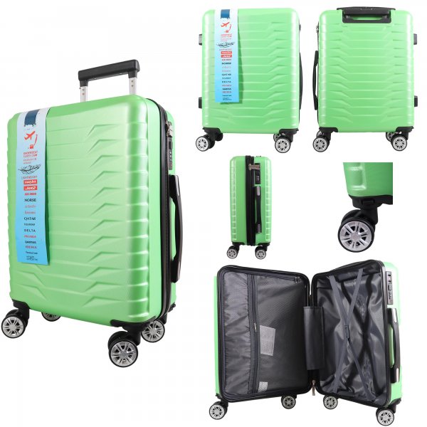 T-HC-US-1827 LIME GREEN CABIN-SIZE EASYJET TRAVEL TROLLEY SUITCA