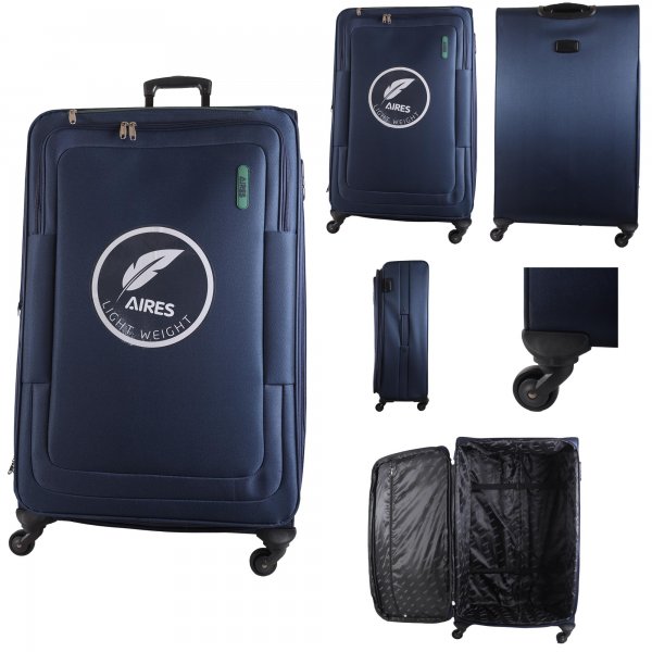 AR727 NAVY TRAVEL TROLLEY SUITCASE SINGLE