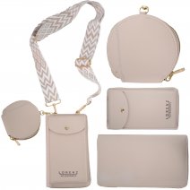 7275 NUDE LORENZ FAUX LEATHER HANDBAG WITH COIN PURSE