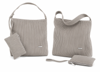 5848 Stone Pleated Tote Shoulder Bag with Matching Wristlet 5848 Stone Pleated Tote Shoulder Bag with Matching Wristlet