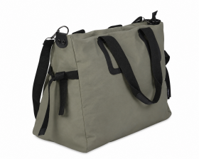 2312 Olive Grey Large Top Zip Tote / Travel Bag
