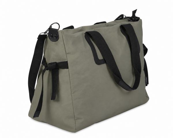 2312 Olive Grey Large Top Zip Tote / Travel Bag