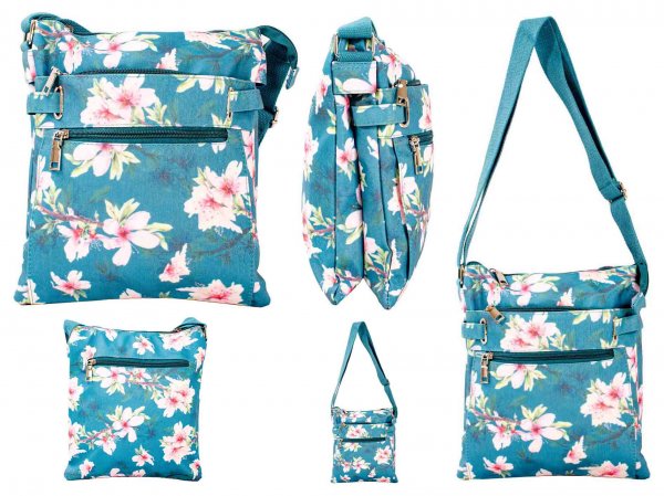 LJ-020 GREEN FLORAL SHOULDER BAG