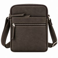 0862 Black/Grey Hunter Leather Rfid X-Body Shoulder Bag (New) 0862 Black/Grey Hunter Leather Rfid X-Body Shoulder Bag (New)