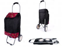 6958 2 WHEEL SHOPPING TROLLEY FUCHSIA OWL