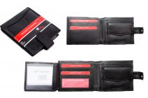 PR-06 COW NAPPA BRANDED MEN'S WALLET RFID