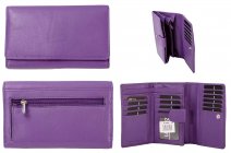 0468 LORENZ PURPLE LEATHER PURSE