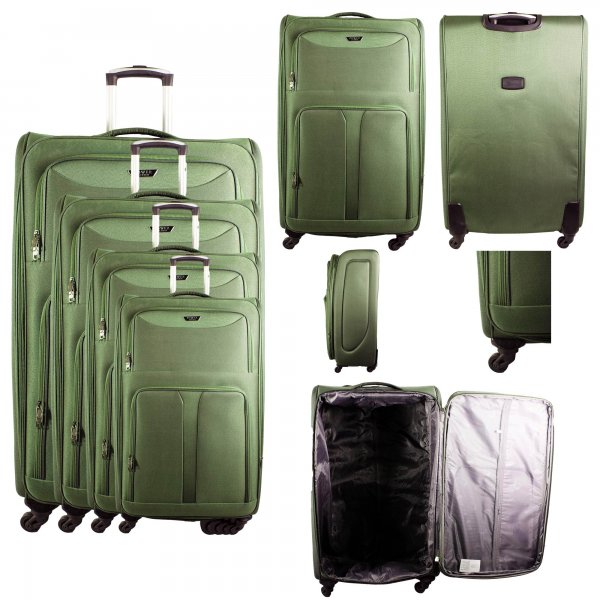 HD-223 GREEN TRAVEL TROLLEY SET OF 4