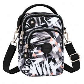 2498 Black And White Fern Lorenz Shoulder Bag (New)