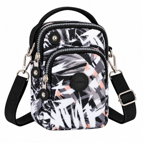 2498 Black And White Fern Lorenz Shoulder Bag (New)