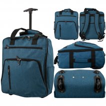 TR-E-002 TOURQUOISE EASYJET UNDERSEAT CABIN SIZE 2-WHEELED BACKP