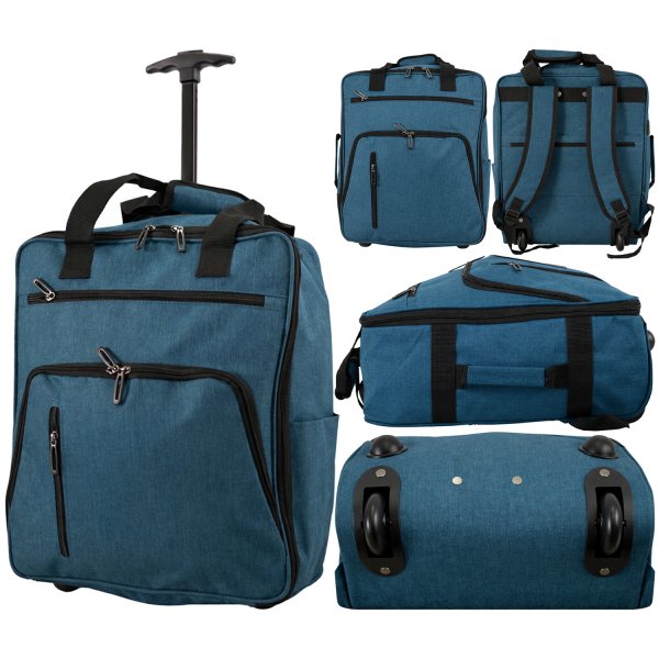 TR-E-002 TOURQUOISE EASYJET UNDERSEAT CABIN SIZE 2-WHEELED BACKP