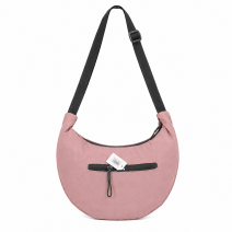 2304 Blush Pink Adjustable Nylon Crescent Crossbody Bag