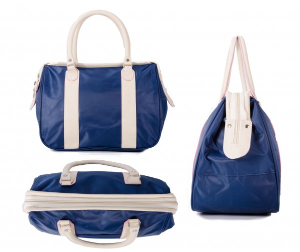 LL-38 BLUE ROUND HANDLED BAG