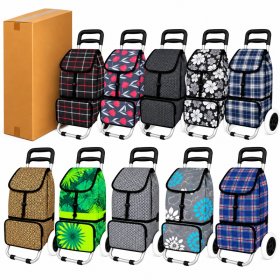 ST-02 Box Of 10 Assorted Colors 2 Wheeler Trolley