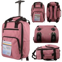 TR-R-002 PINK WHEELED RYANAIR UNDERSEAT CABIN BAG