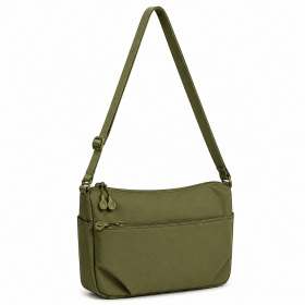 2425 Olive Green Double Top Zip Ripstop Polyster W Front Zip