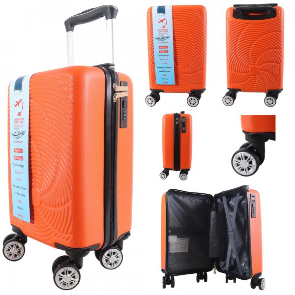 T-HC-US-1633 ORANGE RYAN AIR CABIN-SIZED TROLLEY SUITCASE