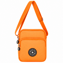 LL-222 Orange Round X-Body Bag With Adjustable Strap (New)