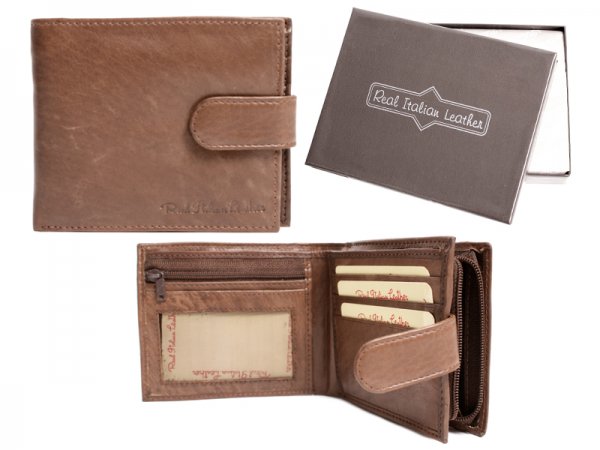 1180 C.BROWN ITALIAN LEATHER WALLET