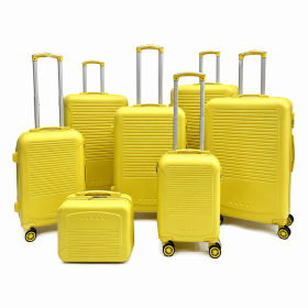 T-HC-716 SET OF 7 Yellow Premium Hard Shell Suitcases