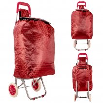 ST85W RED G PRINT 2-WHEEL SHOPPING TROLLEY
